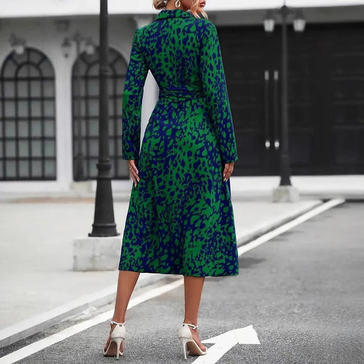 Abstract Print Midi Dress – Women's Casual Dress | Seraphina