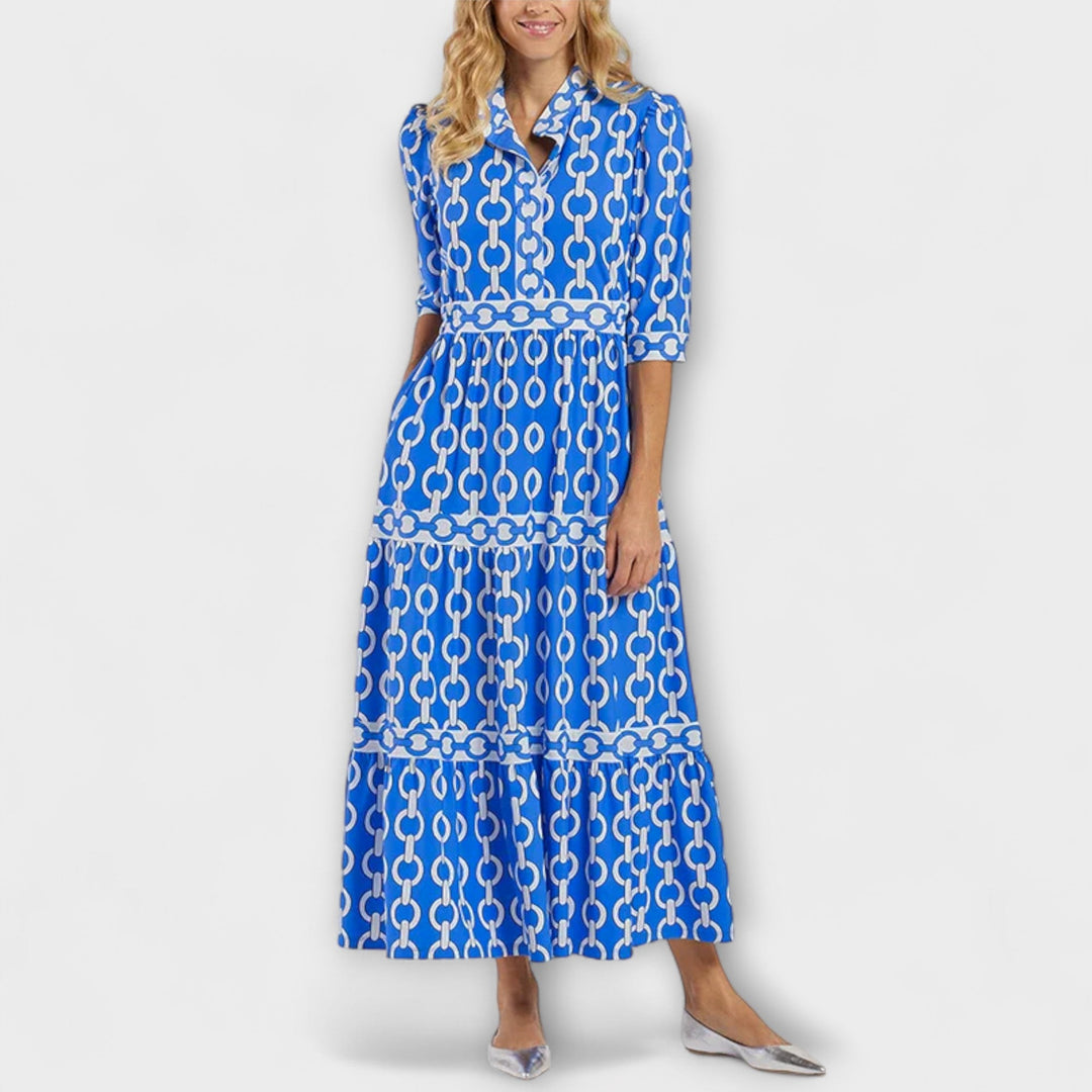 Printed Midi Dress – Women's Elegant Dress | Clarissa