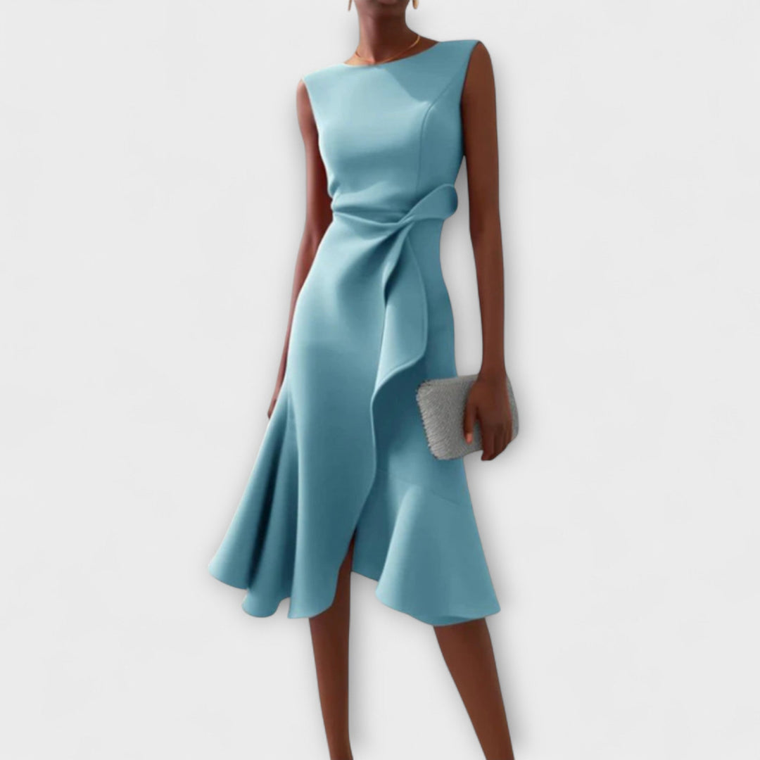 Satin One-Shoulder Midi Dress – Women's Cocktail Dress | Liora