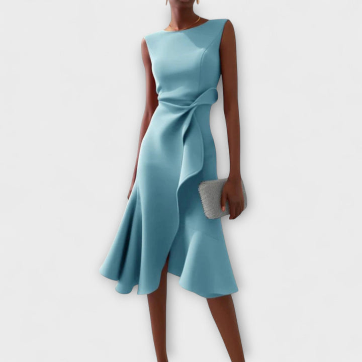 Satin One-Shoulder Midi Dress – Women's Cocktail Dress | Liora