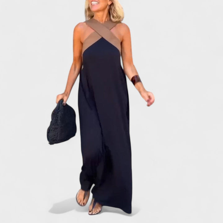 Halter Cross Neck Maxi Dress – Women's Casual Summer Dress | Celeste
