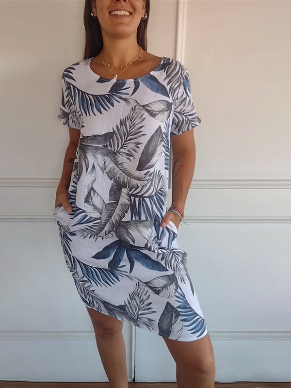 Floral Pocket Midi Dress – Women's Casual Dress | Seraphina