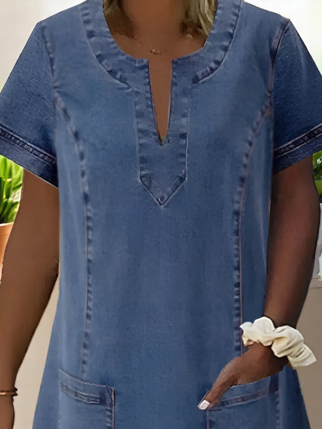Denim A-Line Dress – Women's Casual Dress | Celeste