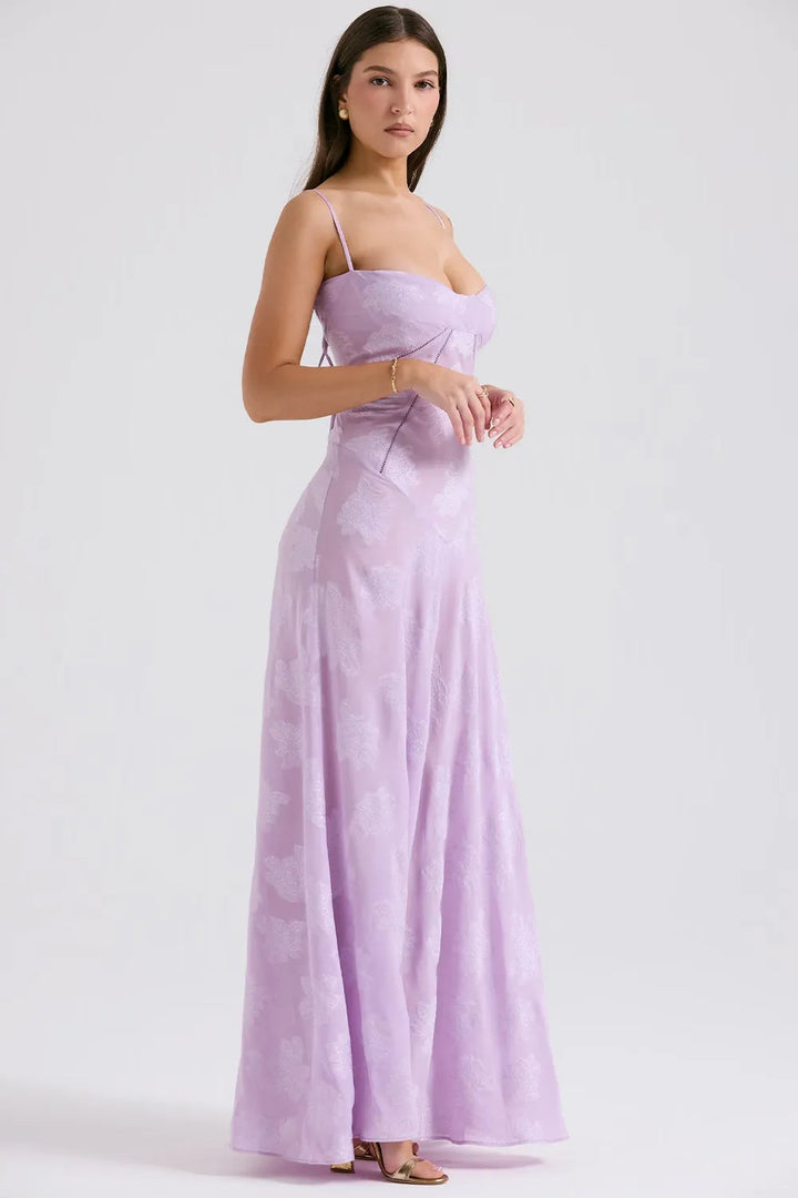 Open Back Maxi Dress – Women's Elegant Dress | Seraphina