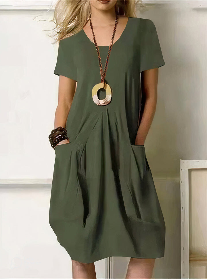 Pocket Midi Dress – Women's Casual Summer Dress | Seraphina