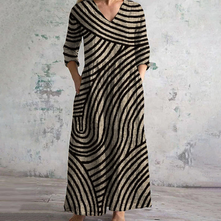 Printed Wrap Maxi Dress – Women's Casual Vacation Dress | Cecilia