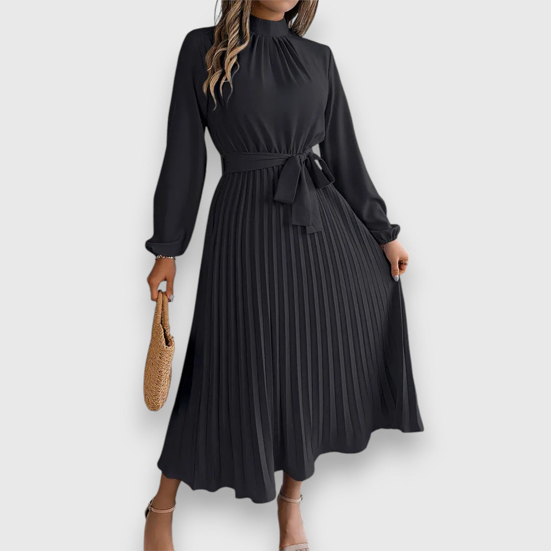 Pleated Midi Dress – Women's Elegant Dress | Valentina