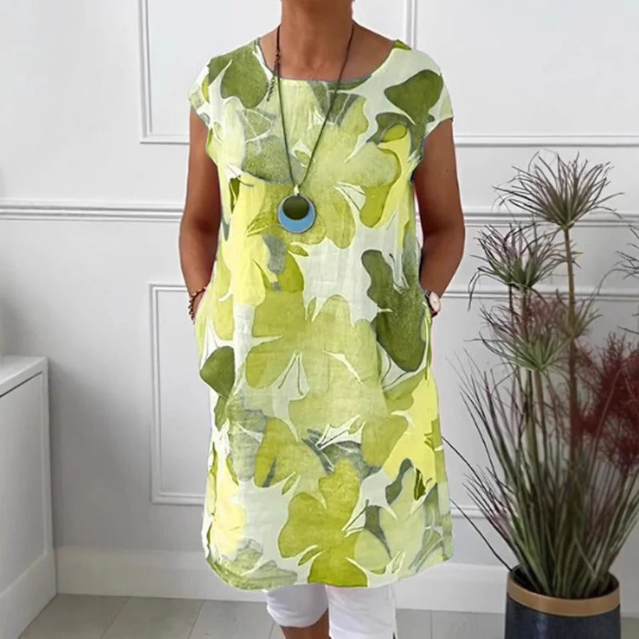 Printed Pocket Shift Dress – Women's Casual Dress | Seraphina