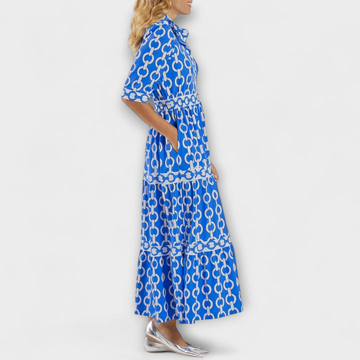 Printed Midi Dress – Women's Elegant Dress | Clarissa