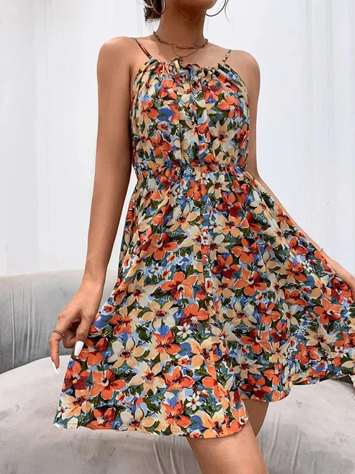 Floral Smocked Mini Dress – Women's Summer Dress | Naiara