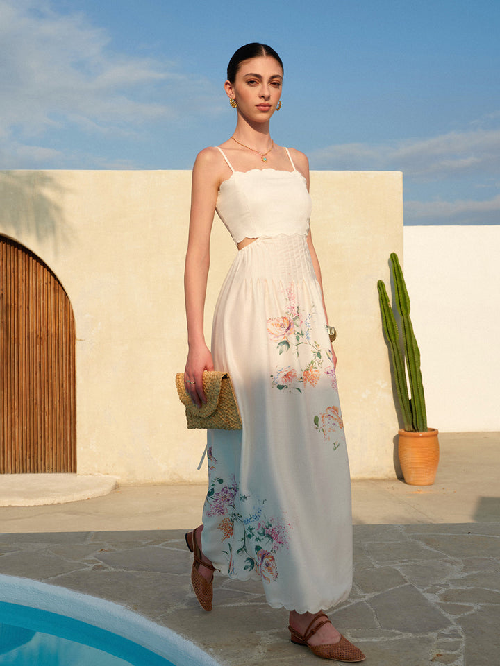 Floral Cutout Waist Sundress – Women's Summer Dress | Isolde