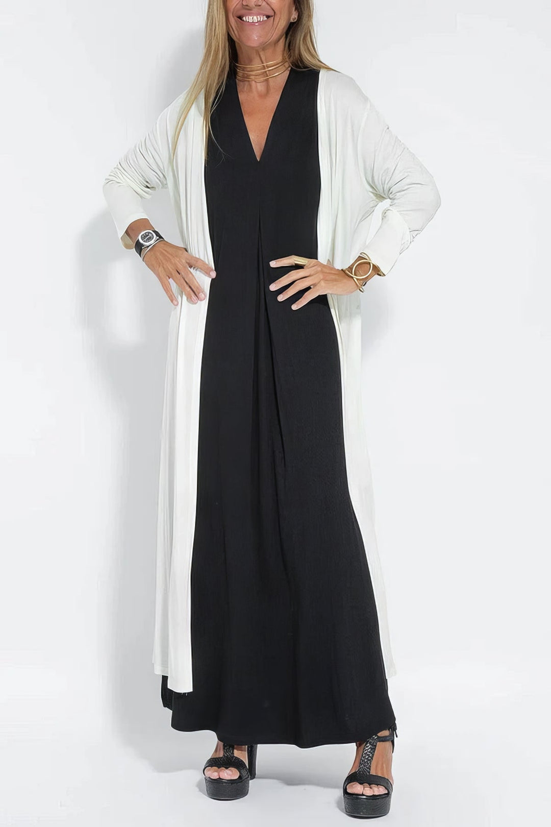 Draped Maxi Dress – Women's Casual Dress | Seraphina