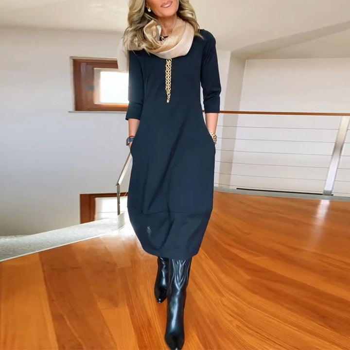 Pocket Midi Dress – Women's Elegant Dress | Callista