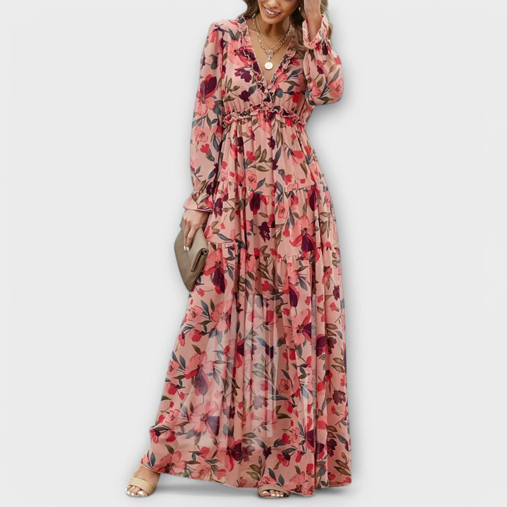 Floral Wrap Maxi Dress – Women's Casual Dress | Liora