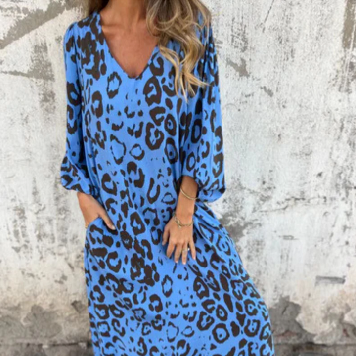 Printed Pocket Maxi Dress – Women's Casual Dress | Valentina