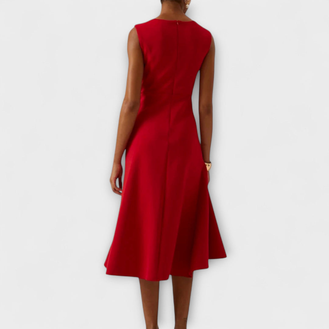 Satin One-Shoulder Midi Dress – Women's Cocktail Dress | Liora
