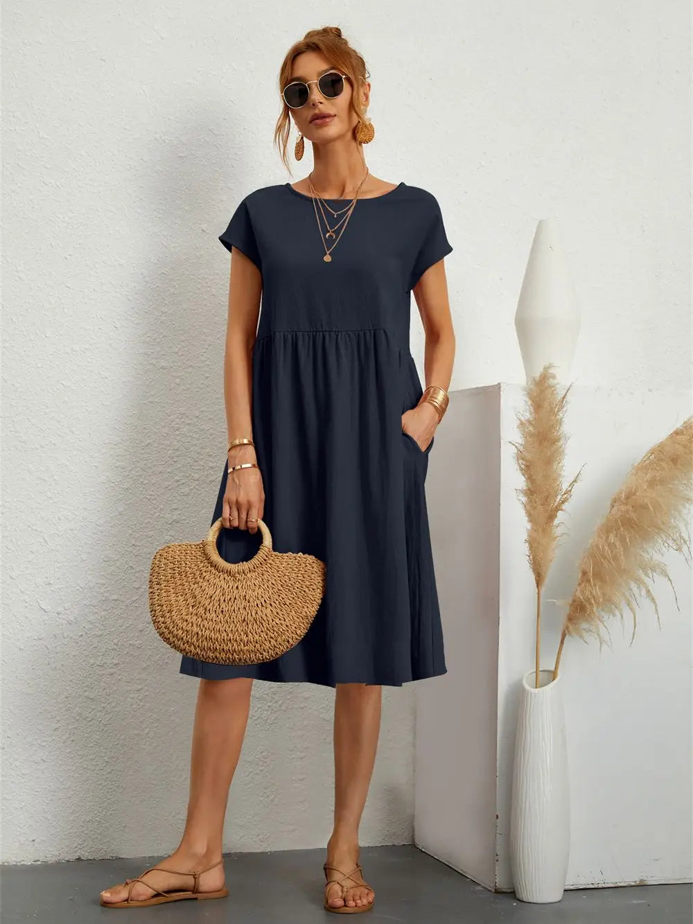 Smocked Pocket Midi Dress – Women's Casual Summer Dress | Seraphine