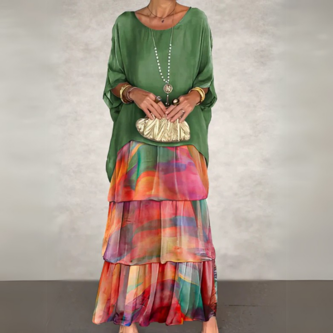 Batwing Sleeve Maxi Dress – Women's Casual Dress | Lorena