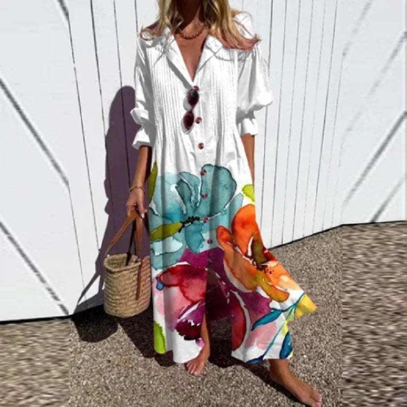 Boho Lace Maxi Dress – Women's Casual Summer Dress | Seraphina