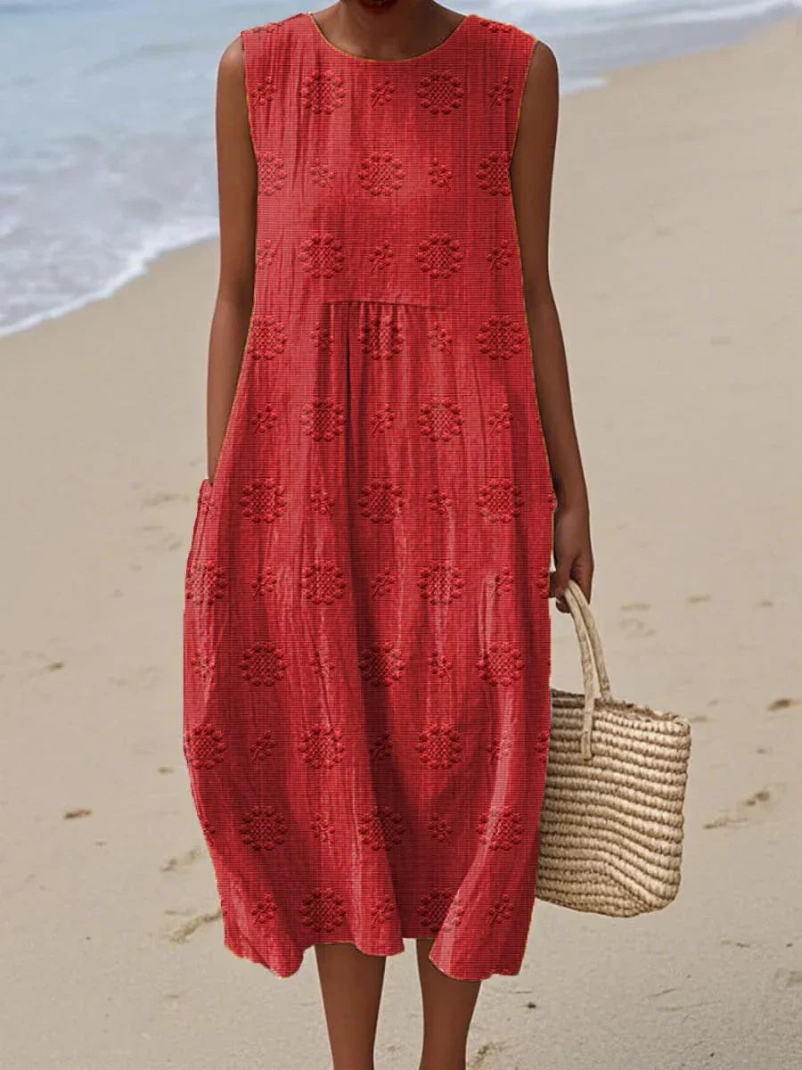 Sleeveless Midi Dress – Women's Casual Dress | Seraphina