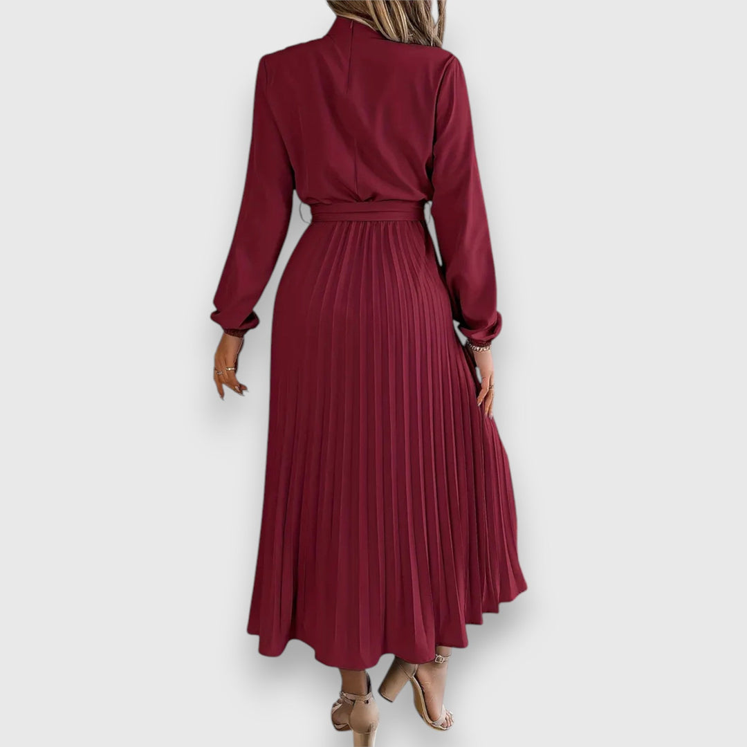 Pleated Midi Dress – Women's Elegant Dress | Valentina