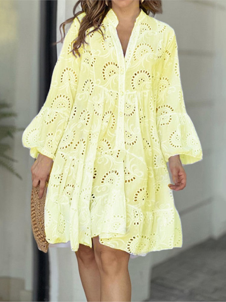 Balloon Sleeve Mini Dress – Women's Casual Dress | Amara