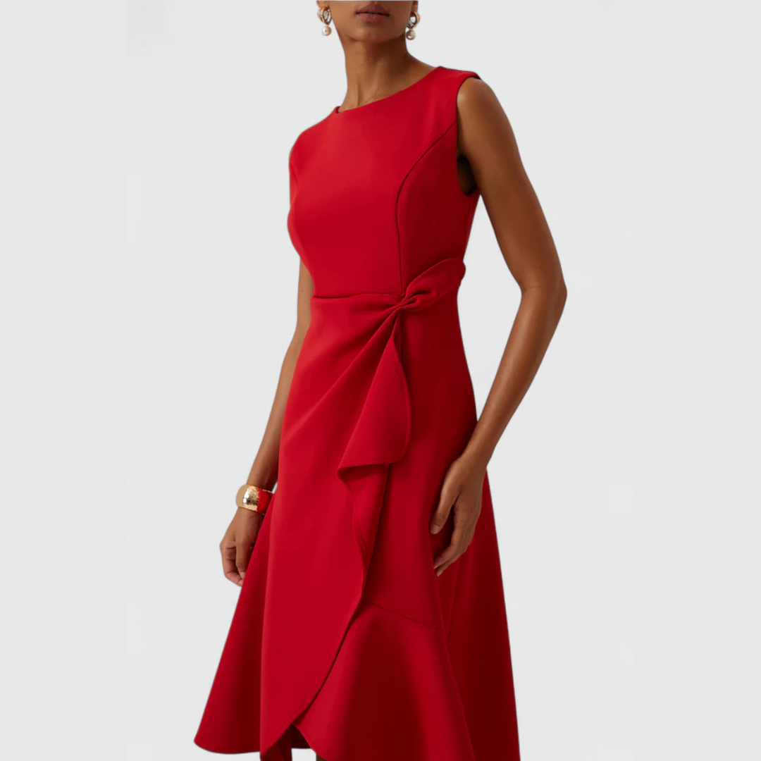 Satin One-Shoulder Midi Dress – Women's Cocktail Dress | Liora