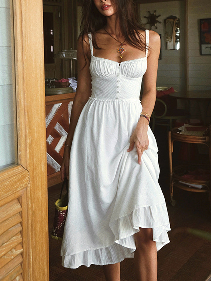 Spaghetti Strap Midi Dress – Women's Summer Dress | Celeste