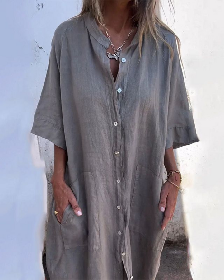 Boho Shirt Dress – Women's Casual Dress | Natalia