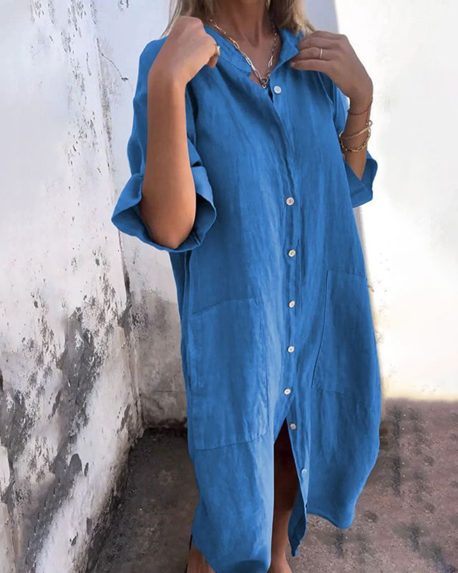 Boho Shirt Dress – Women's Casual Dress | Natalia