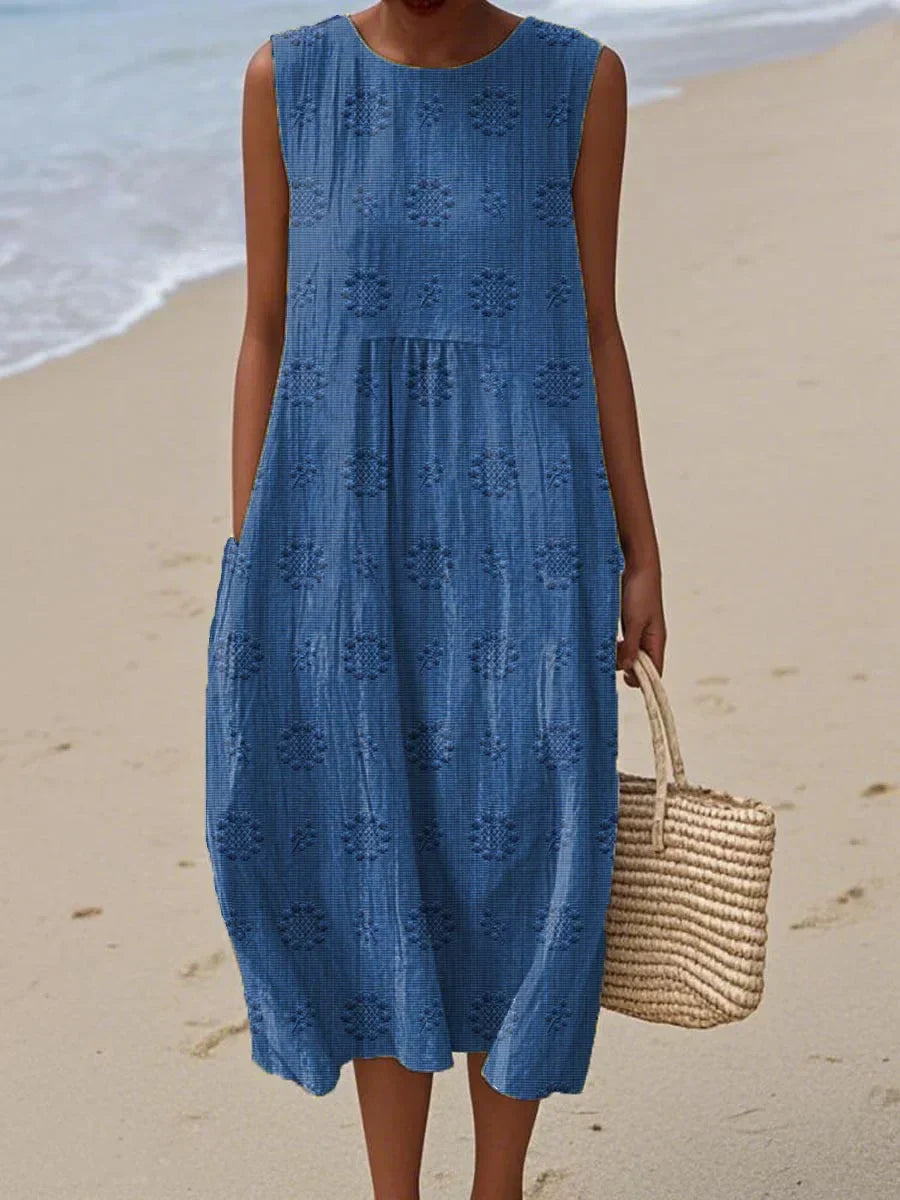 Sleeveless Midi Dress – Women's Casual Dress | Seraphina