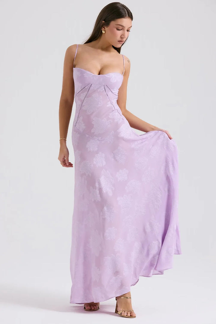 Open Back Maxi Dress – Women's Elegant Dress | Seraphina