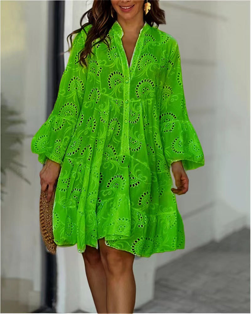 Balloon Sleeve Mini Dress – Women's Casual Dress | Amara