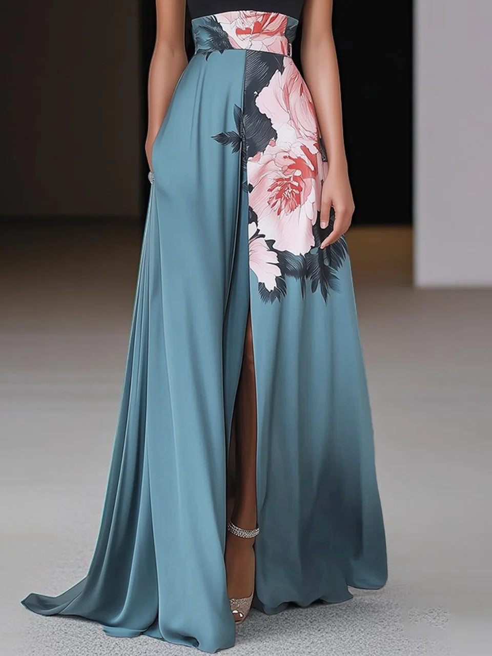 Floral Sleeveless Maxi Dress – Women's Elegant Dress | Seraphina