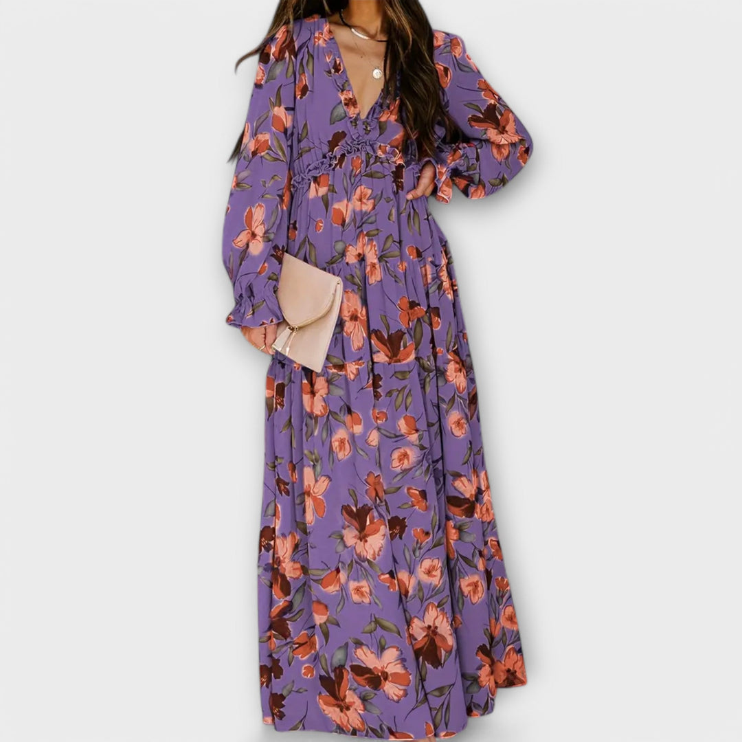 Floral Wrap Maxi Dress – Women's Casual Dress | Liora
