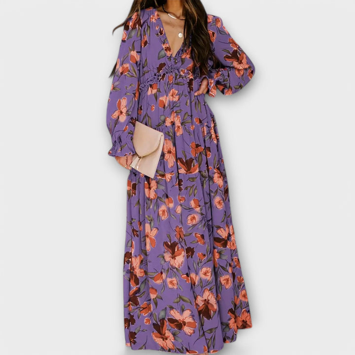 Floral Wrap Maxi Dress – Women's Casual Dress | Liora