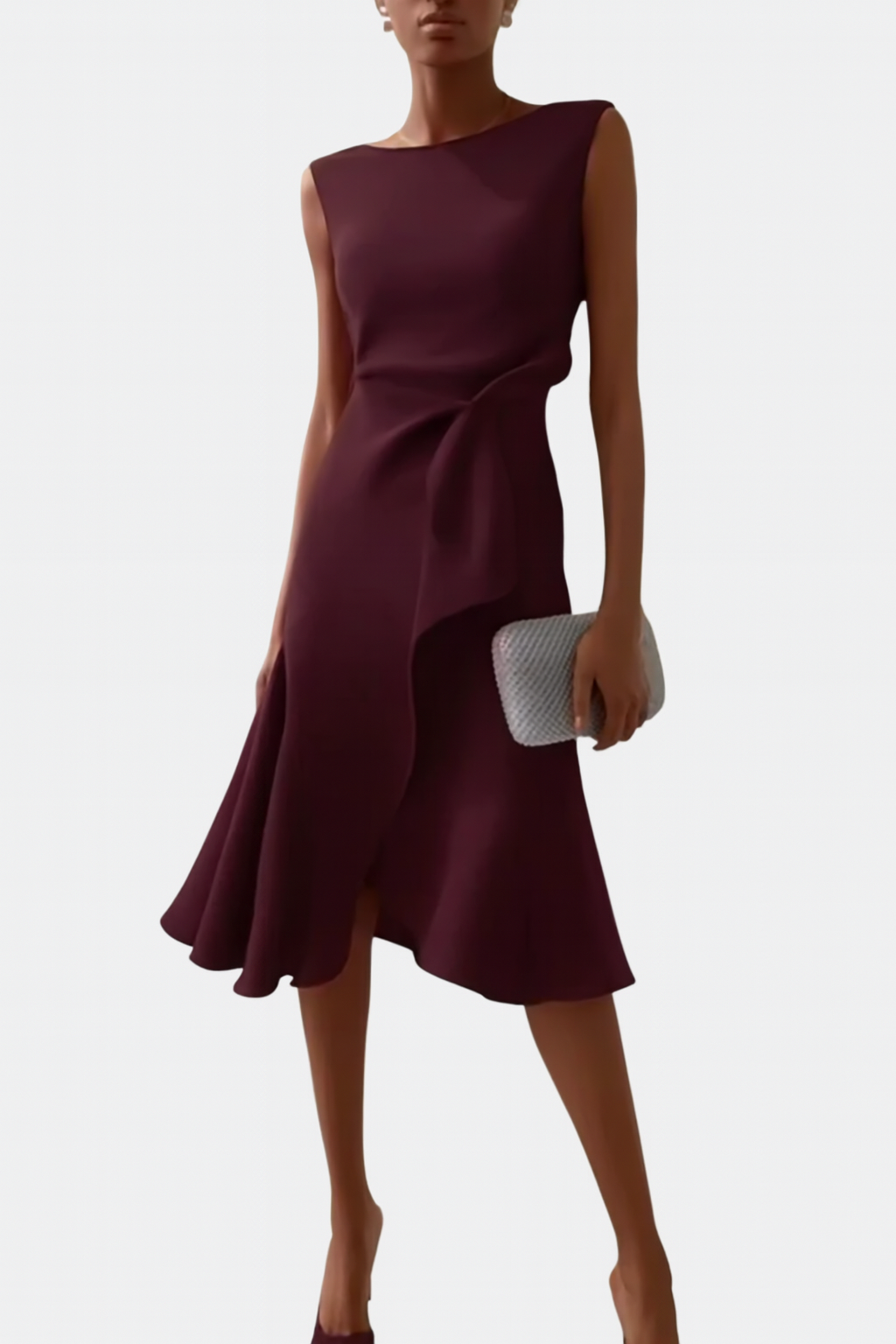 Satin One-Shoulder Midi Dress – Women's Cocktail Dress | Liora