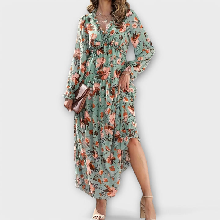 Floral Wrap Maxi Dress – Women's Casual Dress | Liora
