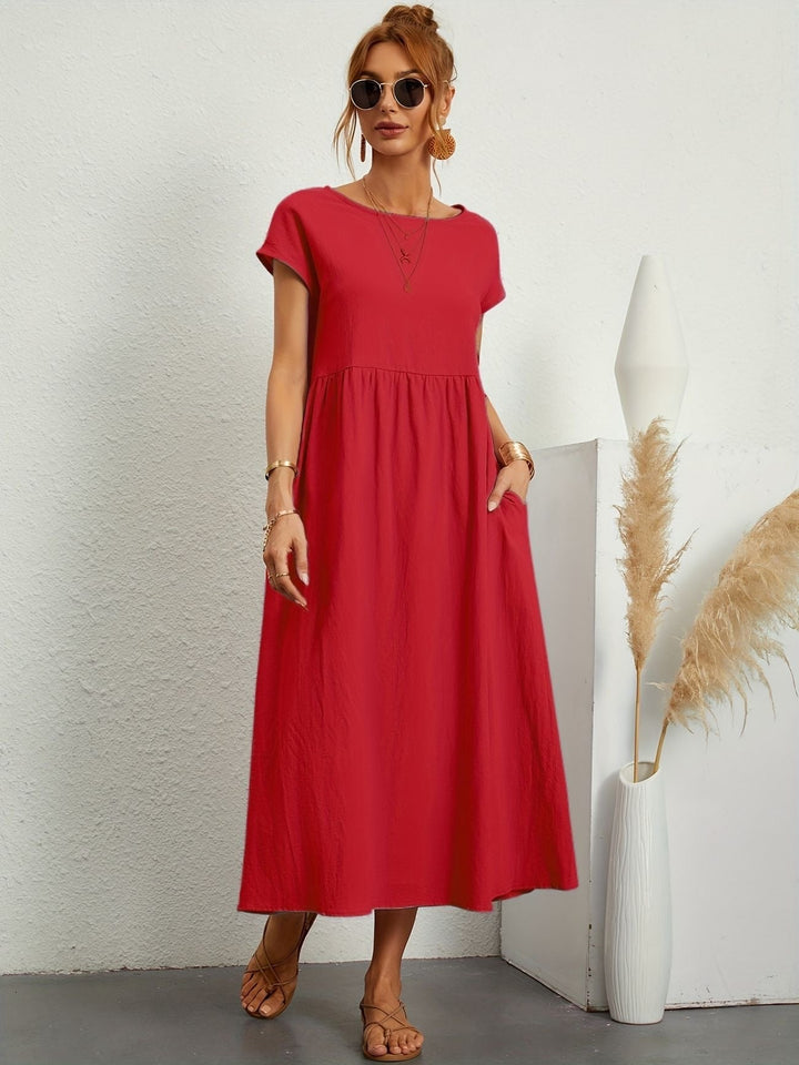 Smocked Maxi Dress – Women's Casual Summer Dress | Camille