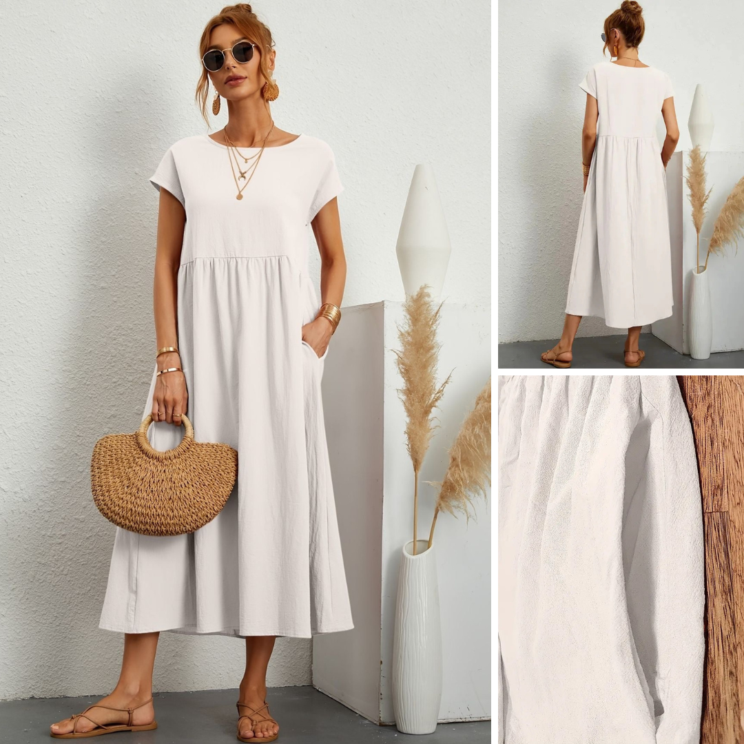 Smocked Maxi Dress – Women's Casual Summer Dress | Camille