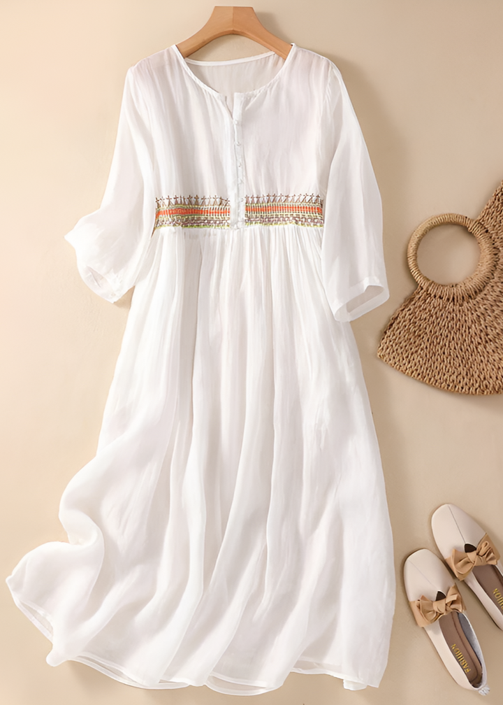 Embroidered Maxi Dress – Women's Elegant Dress | Elara