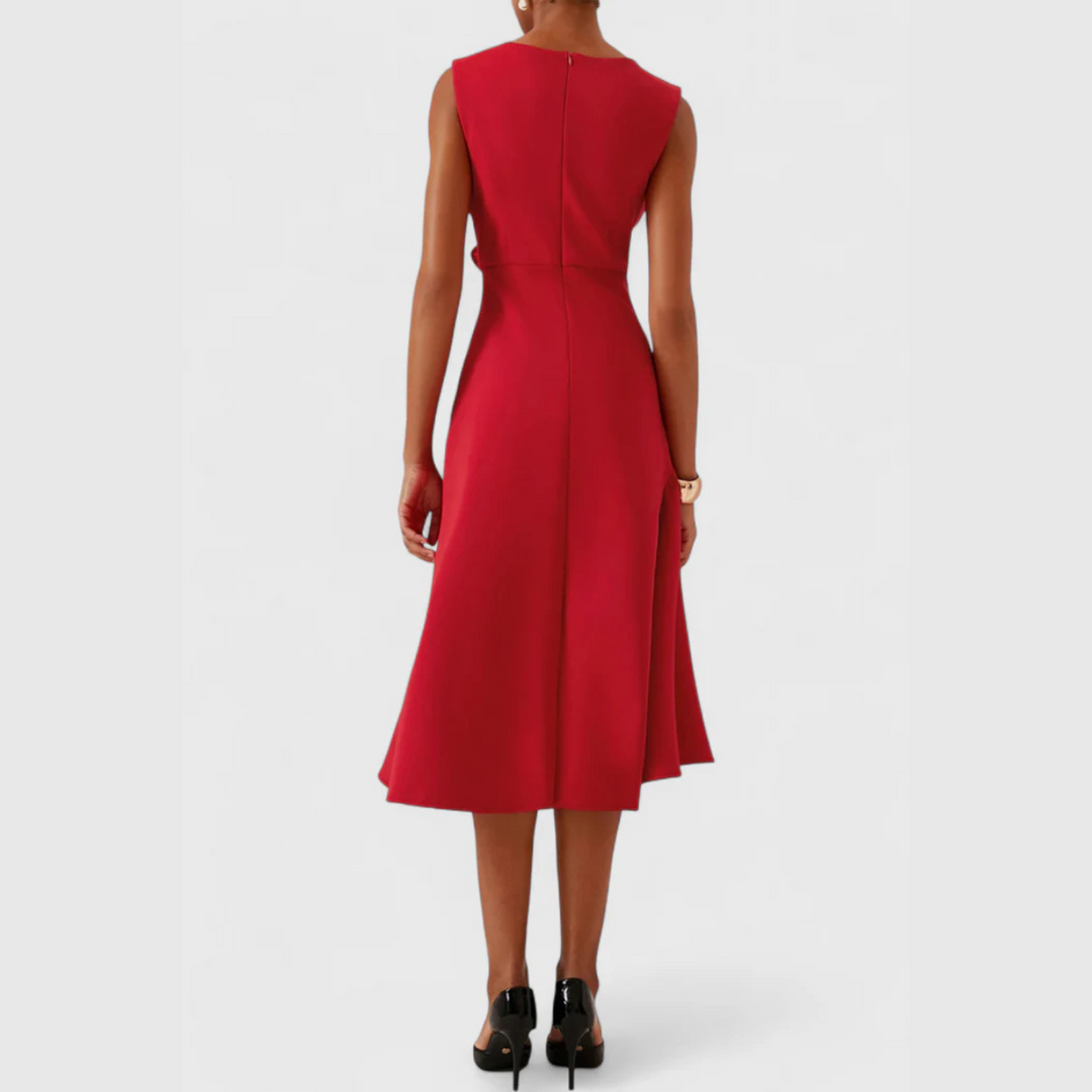 Satin One-Shoulder Midi Dress – Women's Cocktail Dress | Liora