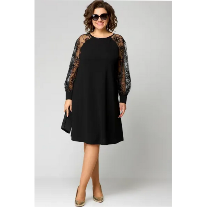 Lace Mesh Midi Dress – Women's Cocktail Dress | Clara
