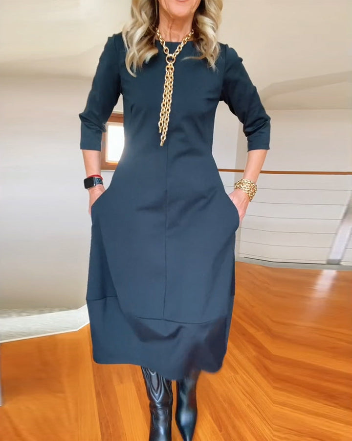 Pocket Midi Dress – Women's Elegant Dress | Callista