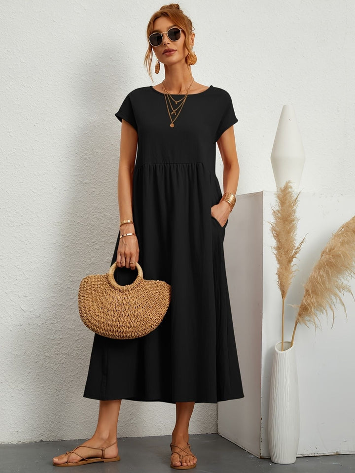 Smocked Maxi Dress – Women's Casual Summer Dress | Camille