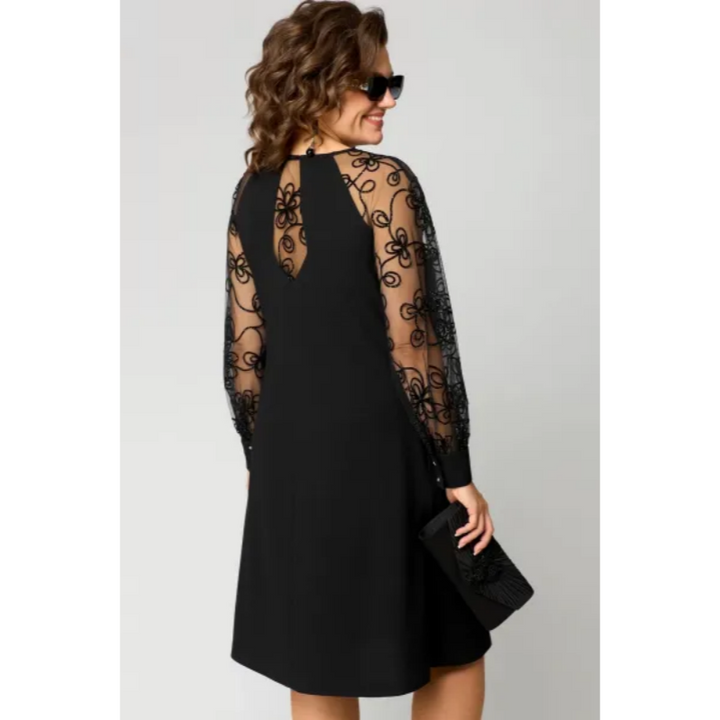 Lace Mesh Midi Dress – Women's Cocktail Dress | Clara
