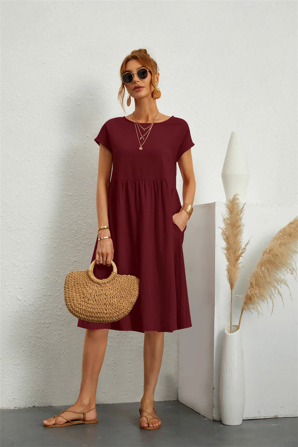 Smocked Pocket Midi Dress – Women's Casual Summer Dress | Seraphine