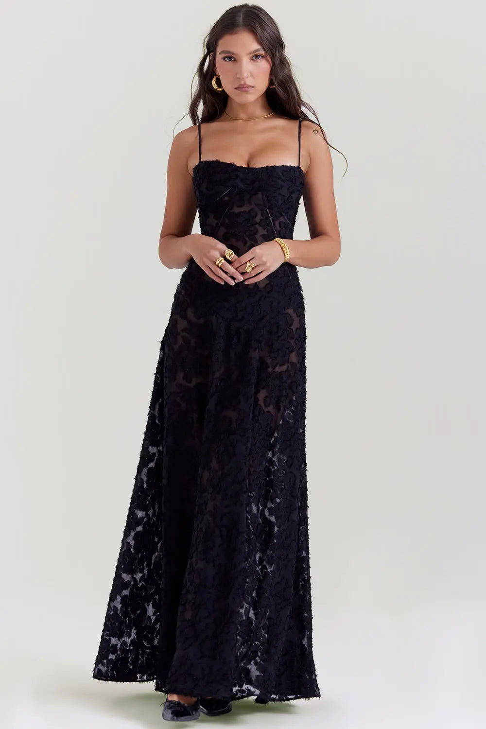 Open Back Maxi Dress – Women's Elegant Dress | Seraphina