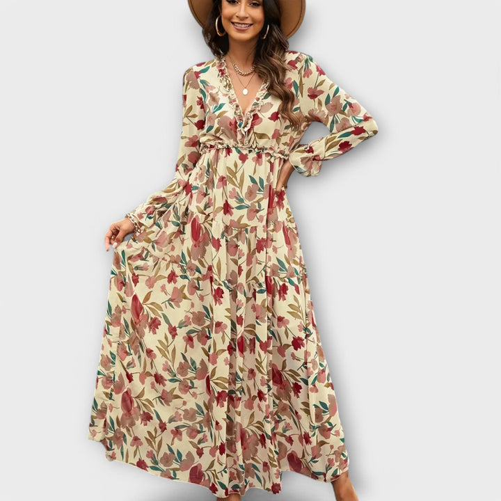 Floral Wrap Maxi Dress – Women's Casual Dress | Liora