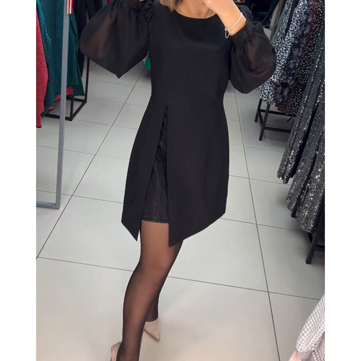 Puff Sleeve Midi Dress – Women's Elegant Dress | Ariana